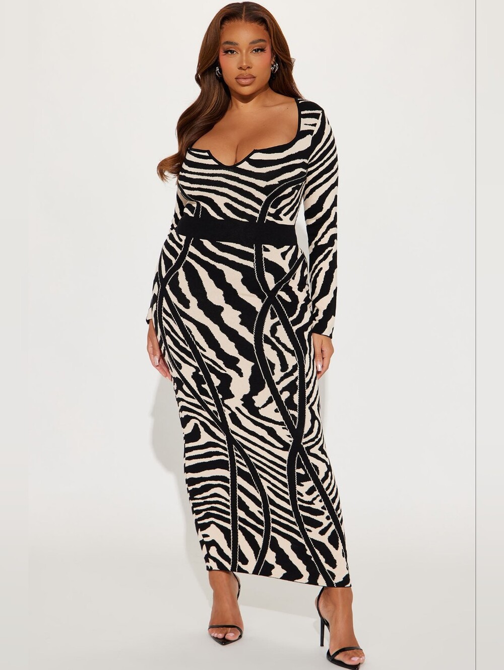 Fashion Nova "Wild Thing" Long Sleevr Maxi Sweater Dress 3X